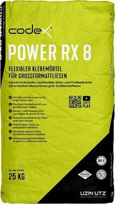 codex Power RX 8| Flexibler Klebemörtel für Großformatfliesen