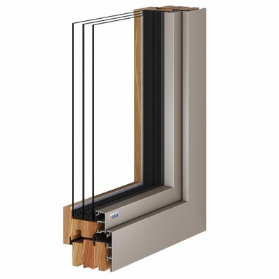ACTUAL CUBIC 9 Holz-Alu Fenster Uw 0,75 (Ug 0,5 und Super-Kälteblocker I AH)