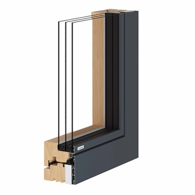 ACTUAL ALWOOD Holz-Alu Fenster Uw 0,69 (Ug 0,5 und Super-Kälteblocker I AH)