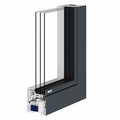 ACTUAL ALEVO Kunststoff-Alu Fenster Uw 0,68 (Ug 0,5 und Super-Kälteblocker I AH)