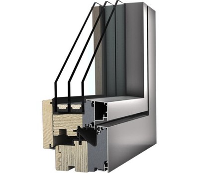 Internorm Holz-Alu-Fensterrahmen HF 410 (für Glasdicke 48mm) FICHTE 2023